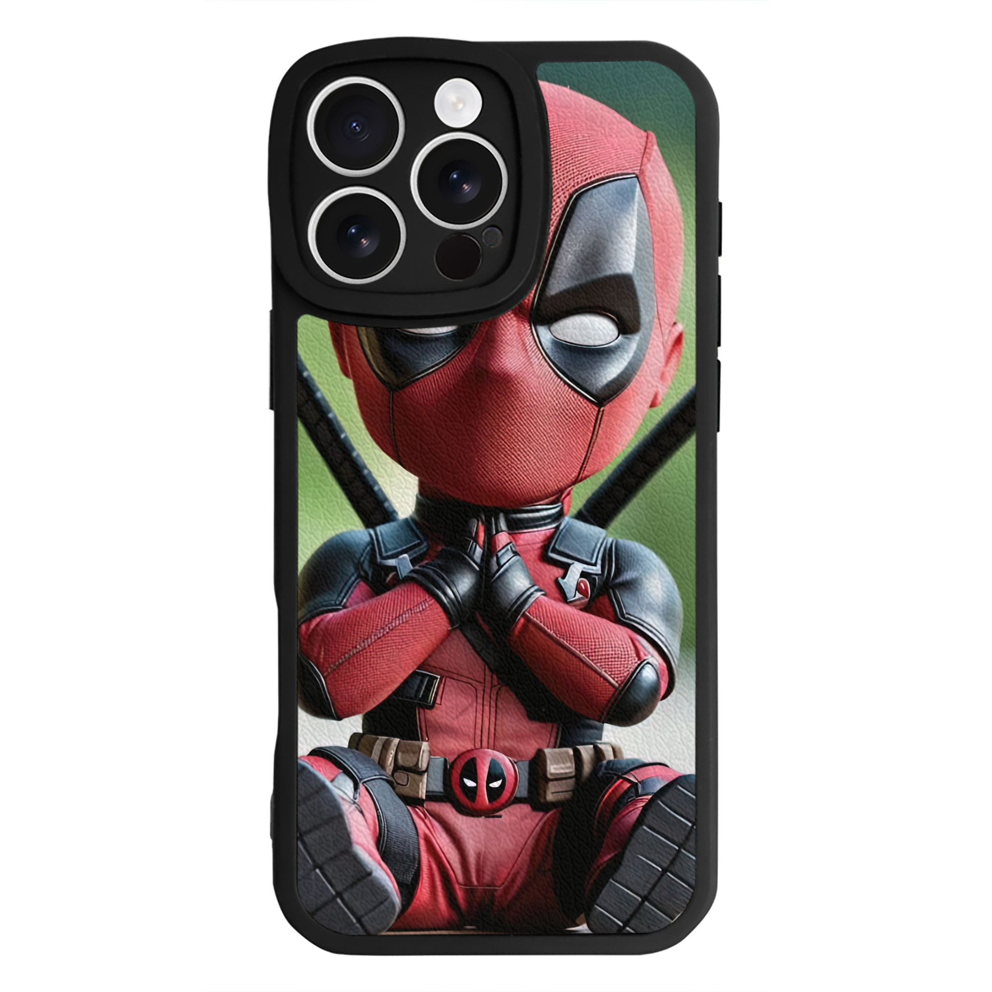 （画像用） Deadpool デッドプール 【iPhone 16シリーズ対応】シリコンスマホケース（レザー調） 材質：シリコン